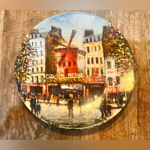 Louis Dali Limoges Limited Edition "Le Moulin Rouge" Plate
